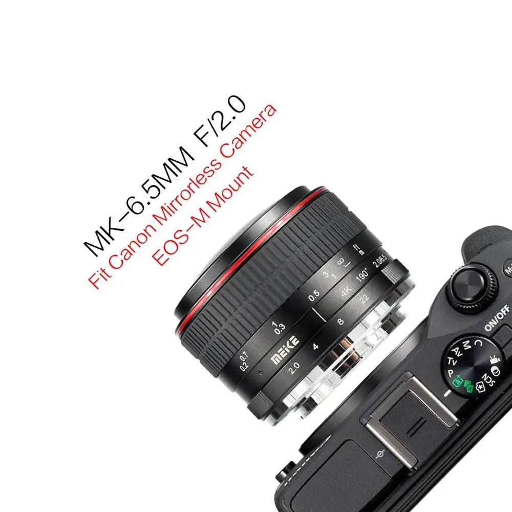 Meike 6,5 мм F2.0 Ультра Широкий Рыбий глаз объектив с фиксированным фокусным расстоянием для Canon EOS-M Mirorrless Камера M100 M10 M6 M5 M3 M2 M50
