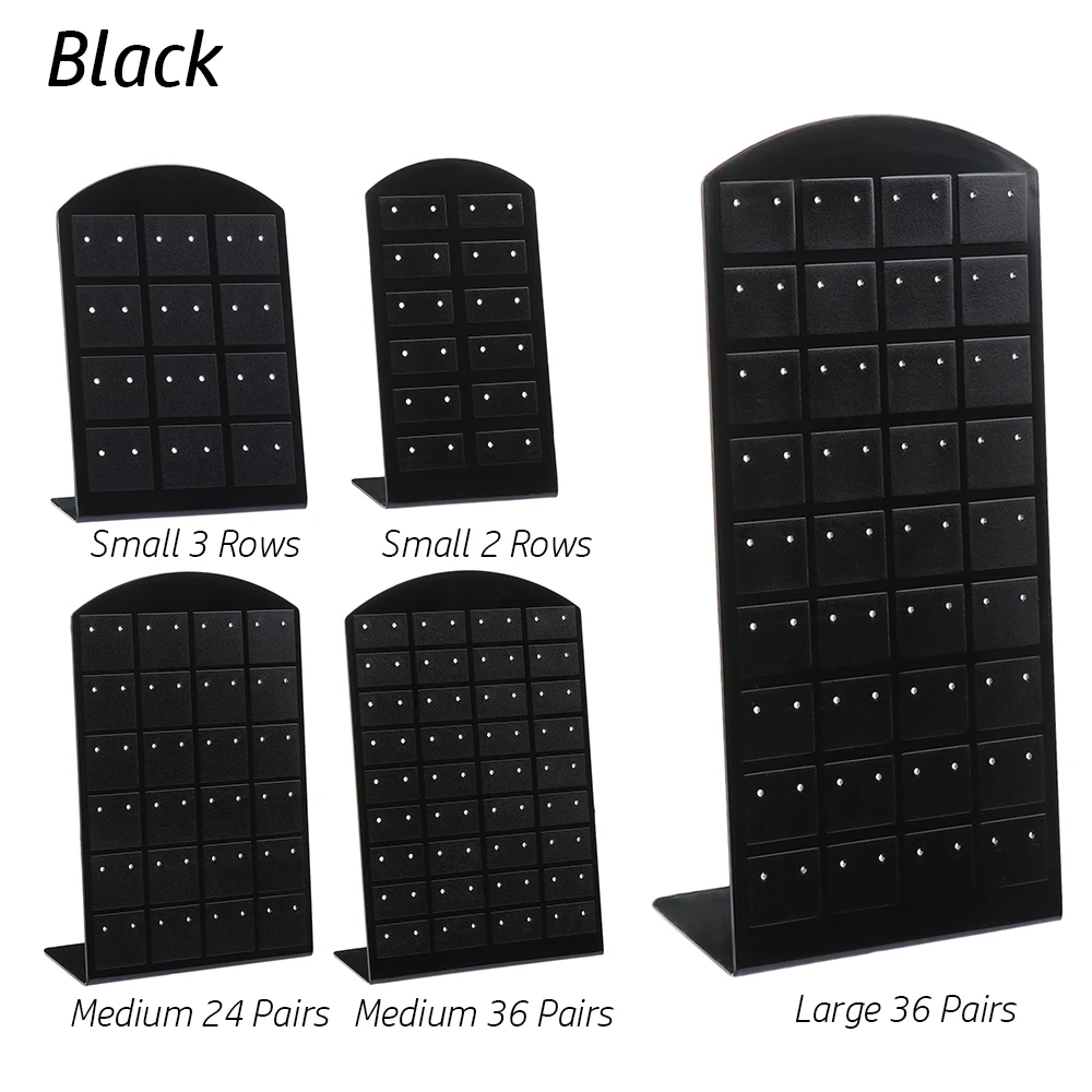 Модные серьги-гвоздики 3 размера демонстрация ювелирных изделий пластиковая