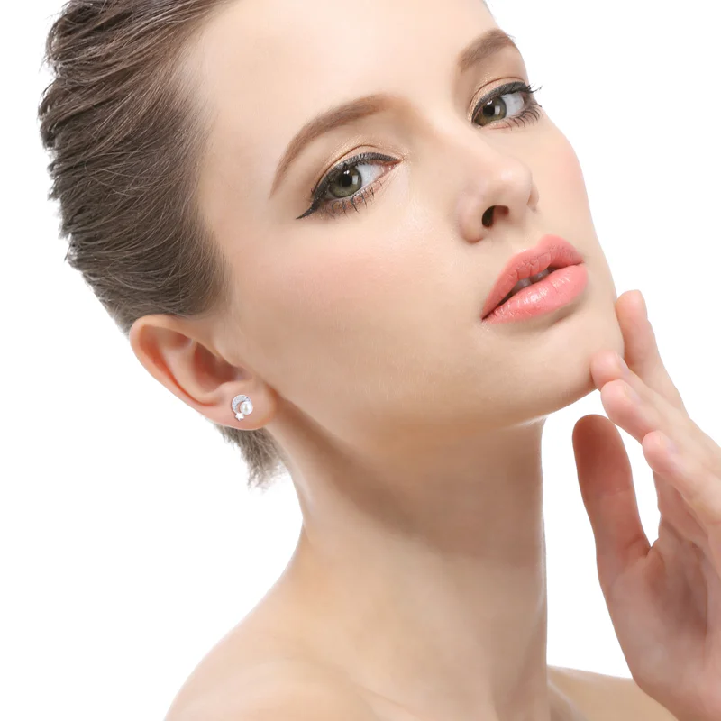 Модные серьги-гвоздики из стерлингового серебра S925 серьги с натуральным