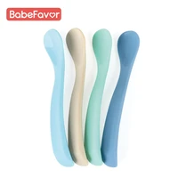 baby silicone feeding spoon kid dishes toddlers infant feeder accessories soft silicone spoon tableware childrens product