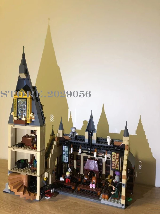 11007 Поттер Волшебный мир фильмы серии H gwarts большой зал 878 шт. Модели Строительные блоки 75954 39144 16052 игрушки