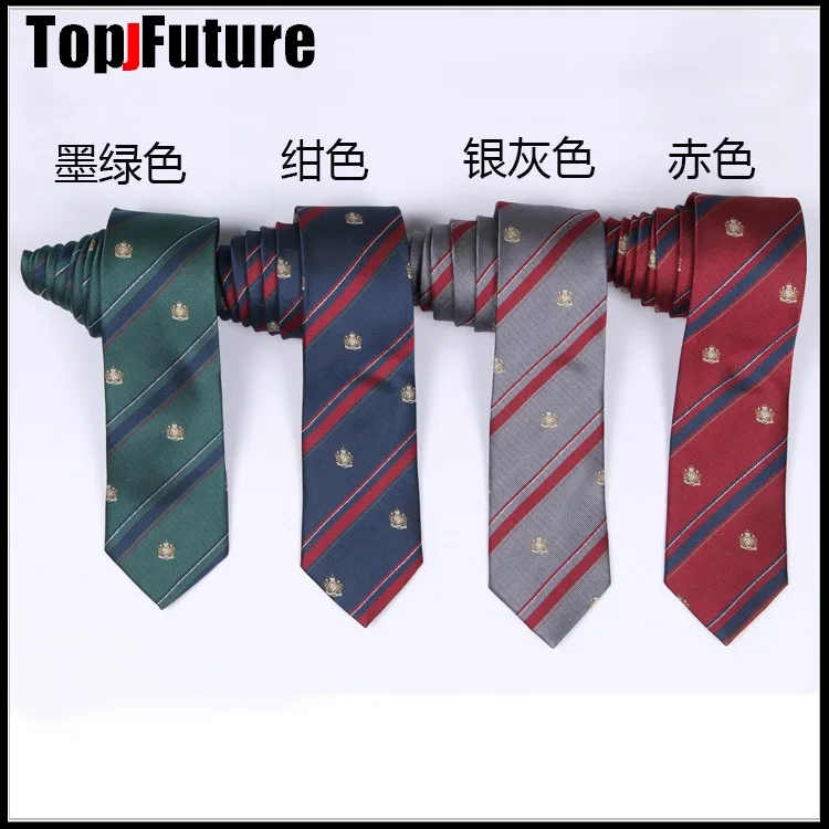 Галстук с вышивкой в виде королевской короны для девочек и мальчиков униформа JK