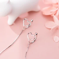 2020 fashion silvery plating ear cuffs heart clip earrings for women no piercing fake cartilage earring gifts