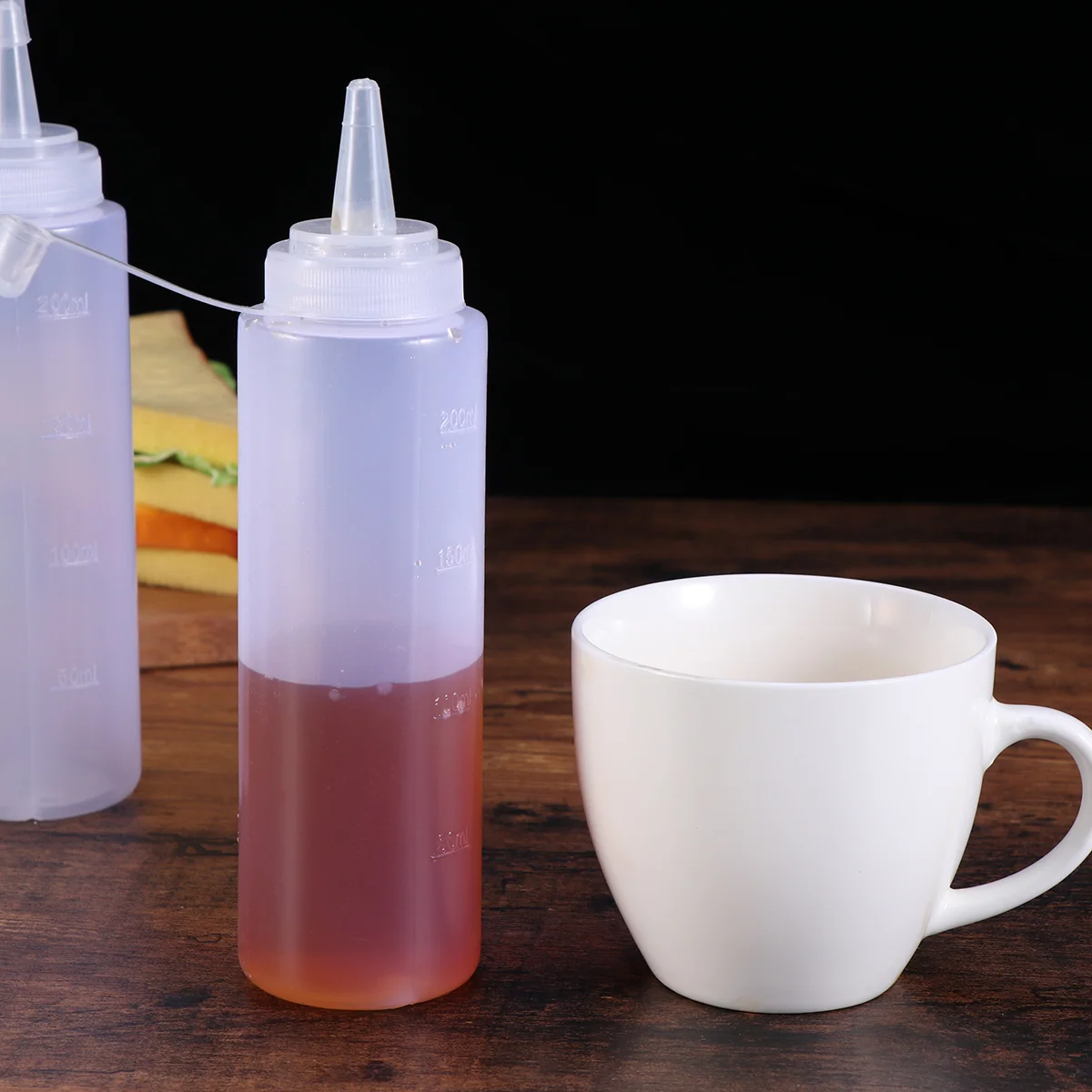 

12 шт., бутылка для соуса с крышкой, 230 мл