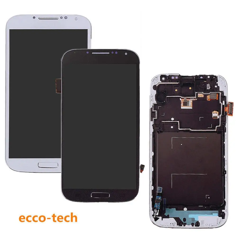 ЖК экран сенсорный дигитайзер с рамкой для samsung Galaxy S4 i337 i9500 i9505|Экраны мобильных