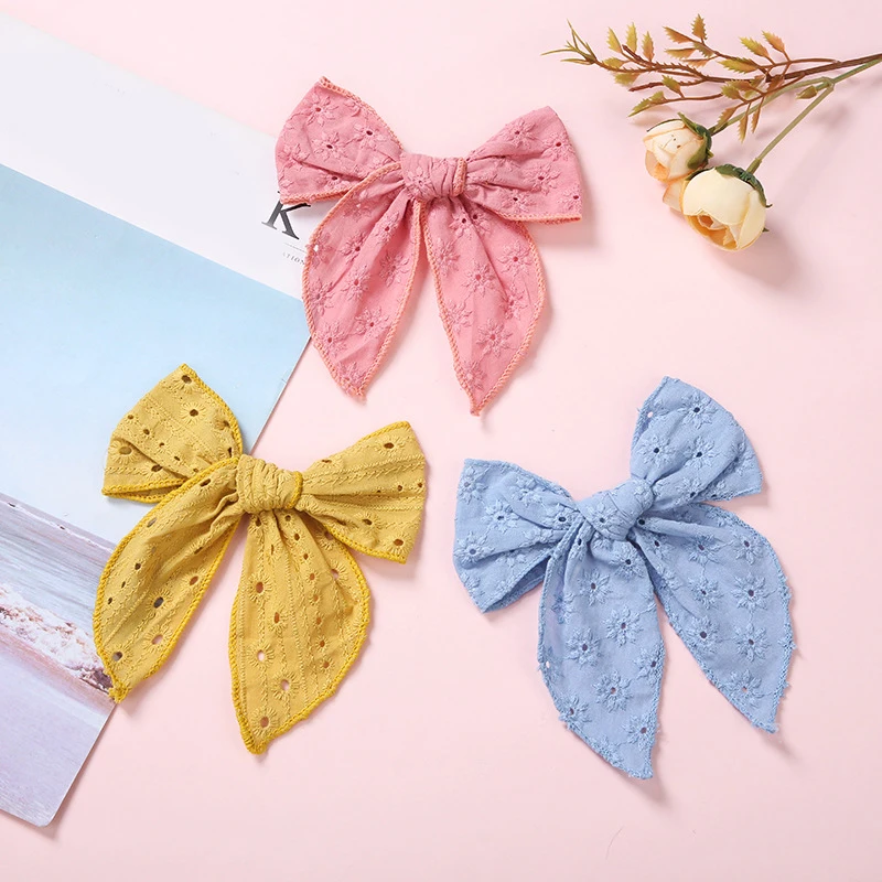 

Baby Girl Jacquard Princess Sweet Hairpin Cute Korean Bowknot Kindergarten Hair Accessories Become Beautiful Hair Accessories