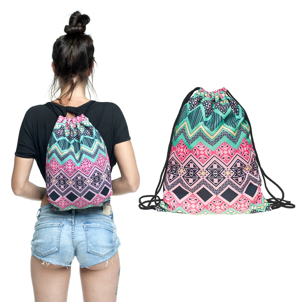 Высококачественный Оксфордский матерчатый сумка-мешок 3D цифровой цветочный