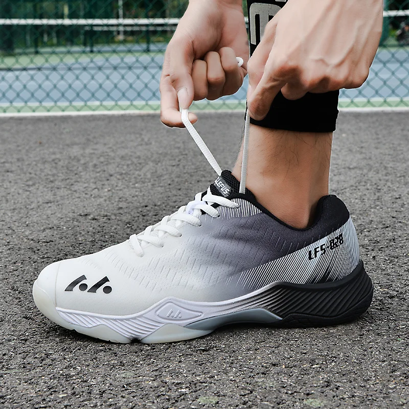 JIEMIAO New Profession Men Women Tennis Shoes Breathable Mesh Sport Shoes Outdoor Tennis Training Sneakers Badminton Shoes