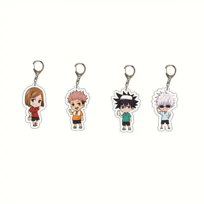 

Anime Keychain Jujutsu Kaisen Cartoon Comic Itadori Yuji Kugisaki Nobara Model Acrylic Keyring Man Women Trinket Hot Sale