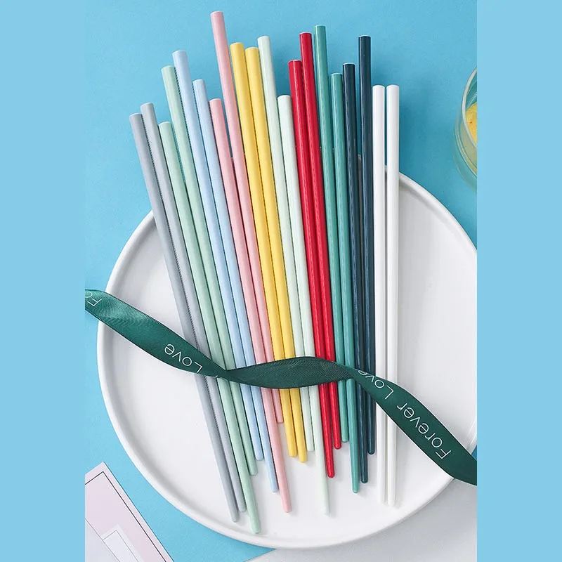 

Multicolor Ceramic Chopsticks Korean Style Dessert Dinner Home Tableware Kitchen Tool Portable Reusable Food Chopsticks,1Pair