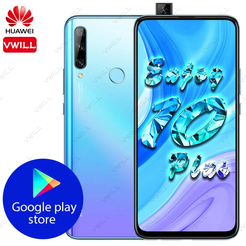 huawei Enjoy 10 Plus смартфон 6,59 ''Kirin 710F Восьмиядерный 16 МП Авто всплывающая камера отпечаток пальца ID Google play