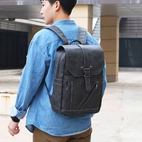 luxury brand designer mens backpack high quality soft leather urban man backpack waterproof backpack for laptop vintage men bag