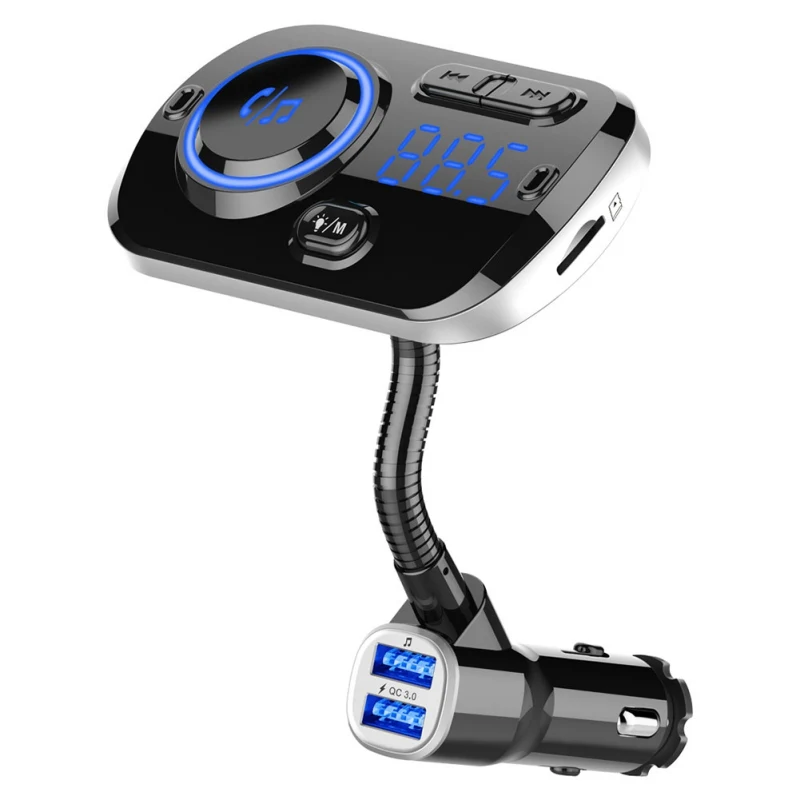 Car bluetooth car kit FM Transmitter modulator aux Usb handsfree Speakerphone QC3.0 Car Charger bluetooth 5.0 for Android/IOS