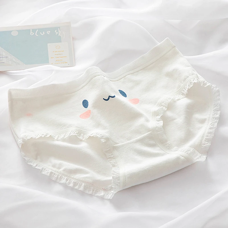 

CHAOZHU 2021 New Underwear Women 100 Antibacterial Cotton Cute Rabbit Blue Girls Panties Cool 5 Colors Lingerie Kawaii Briefs