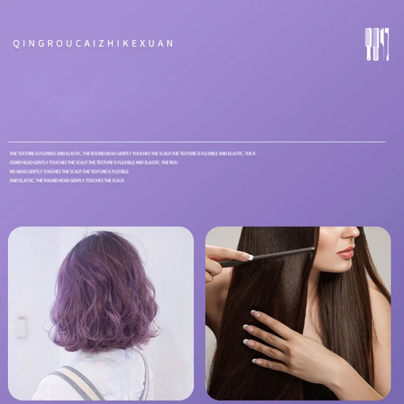 

4pcs Anti-Static Wide Teeth Comb Detangling Hair Brush Hairdressing Styling Tools for Salon Home Use