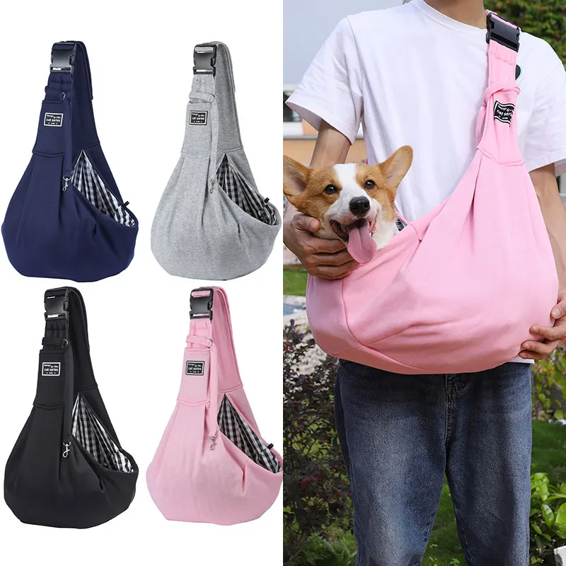 

Переносная сумка для домашних животных, уличный рюкзак на плечо для переноски кошек и собак, регулируемый Воздухопроницаемый дорожный мешо...