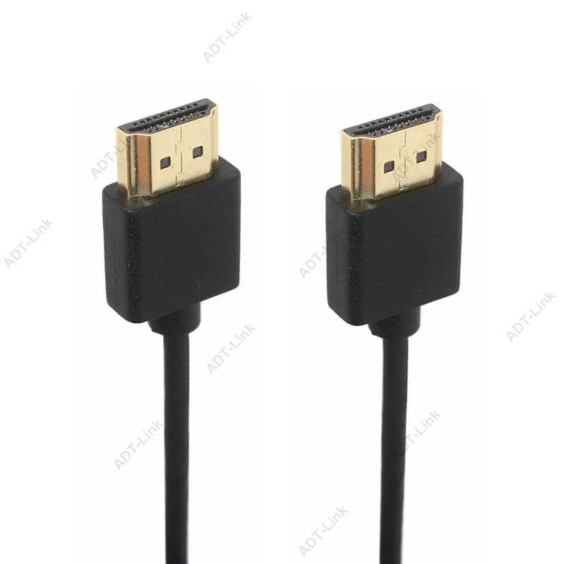 Мини и микро HDMI совместимый штекер OD 3 0 мм сверхмягкий тонкий кабель 30 см 60 1 м 2k * 4k