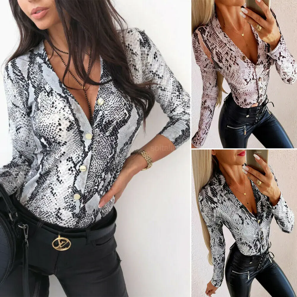Женский леопардовый боди с длинным рукавом и принтом летний повседневный