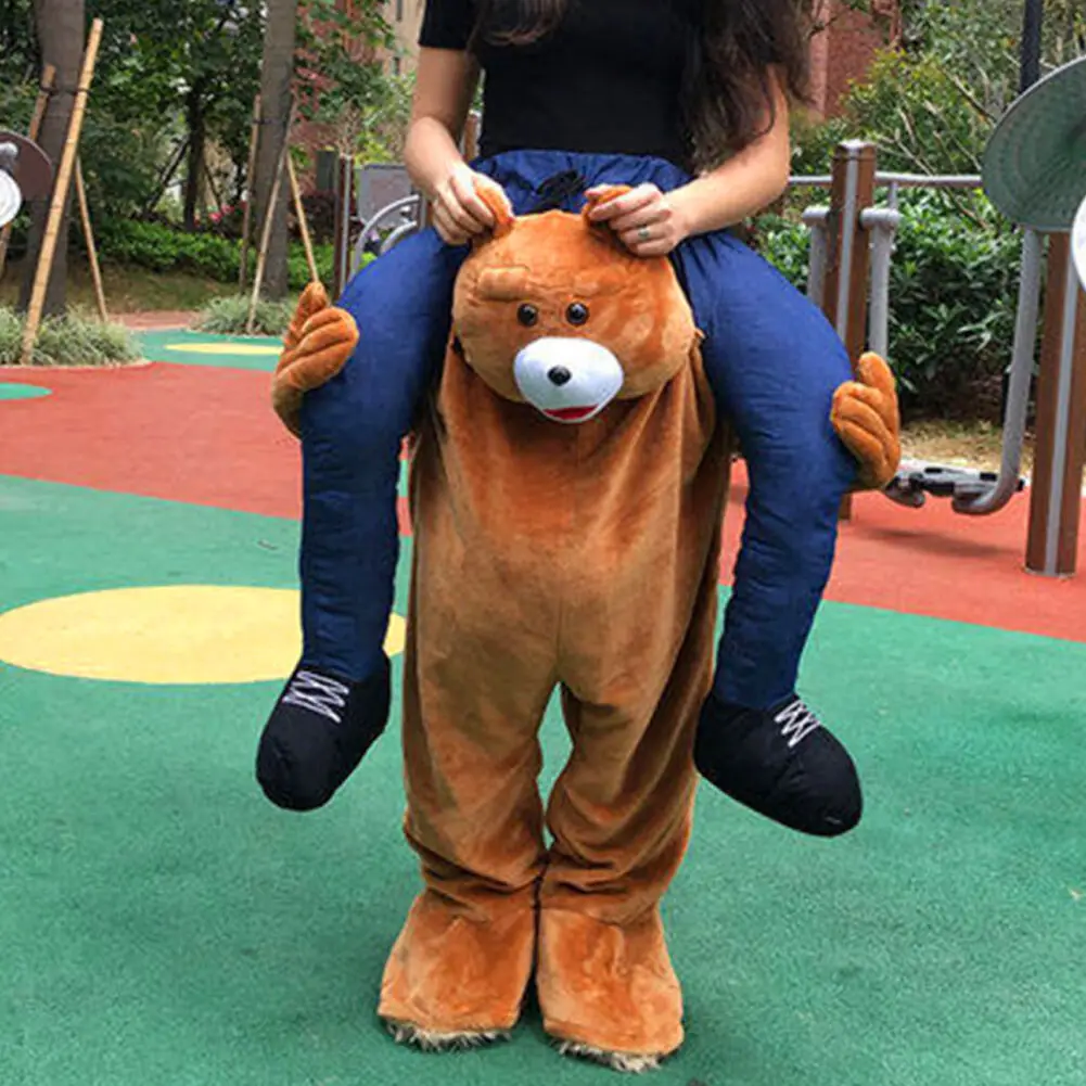 Halloween Carry Teddy Bear Mascot Costume Ride On Piggy Me Adults Dress Cosplay
