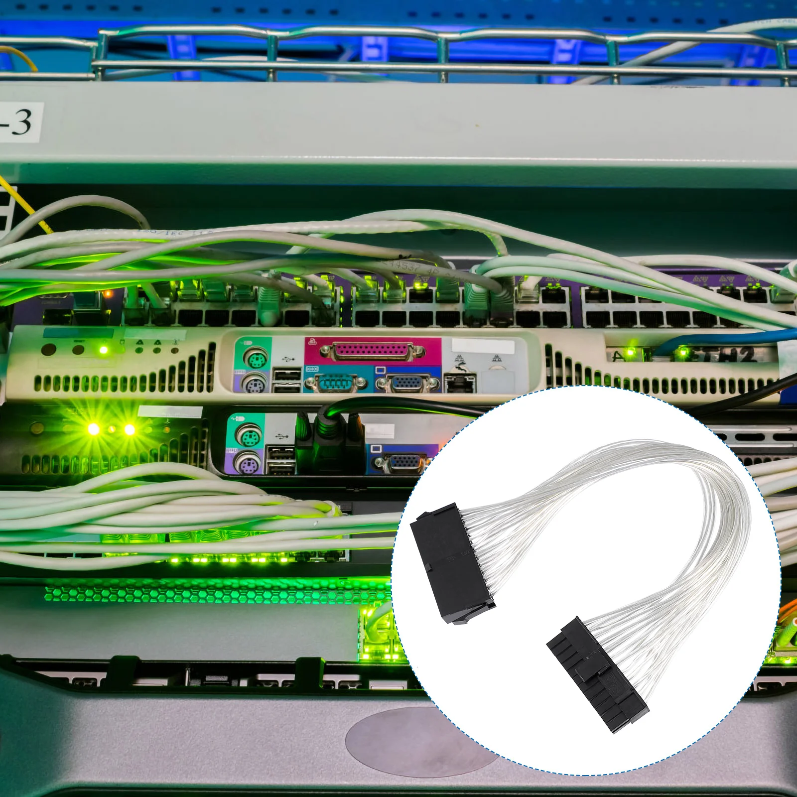 

Motherboard Power Extension Cable 24 Pin Male to Female PC PSU Power Wire