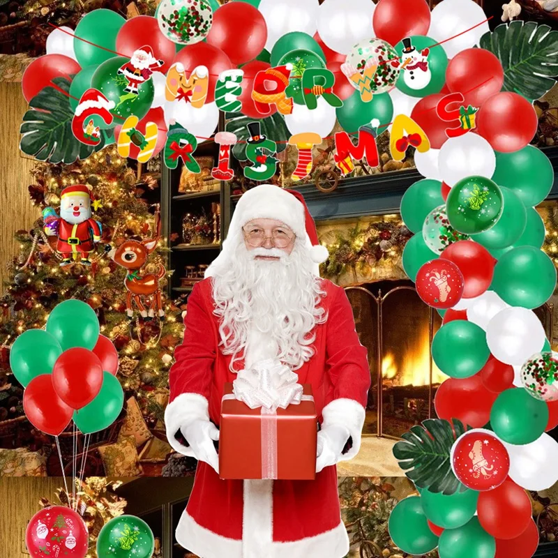 Акция! Рождественская Арка воздушного шара красно-зеленый Рождественский набор