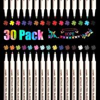 2030 colours metallic marker pens for glass paint rock painting stone diy card making plastic pottery wood metal surface