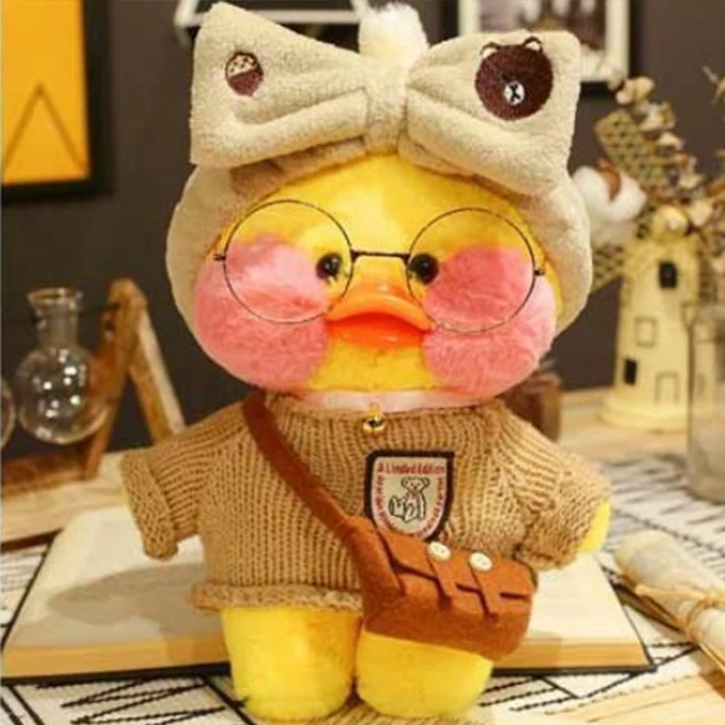 

30cm Korean Netred Wearing Hyaluronic Acid Little Yellow Duck Plush Doll Ducks Lalafanfan Ducks Plush Toys Doll Birthday Gift