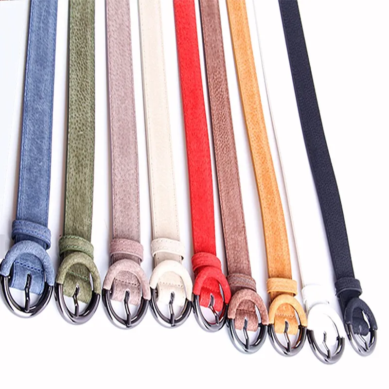 

Ремень женский из натуральной кожи, с круглой пряжкой