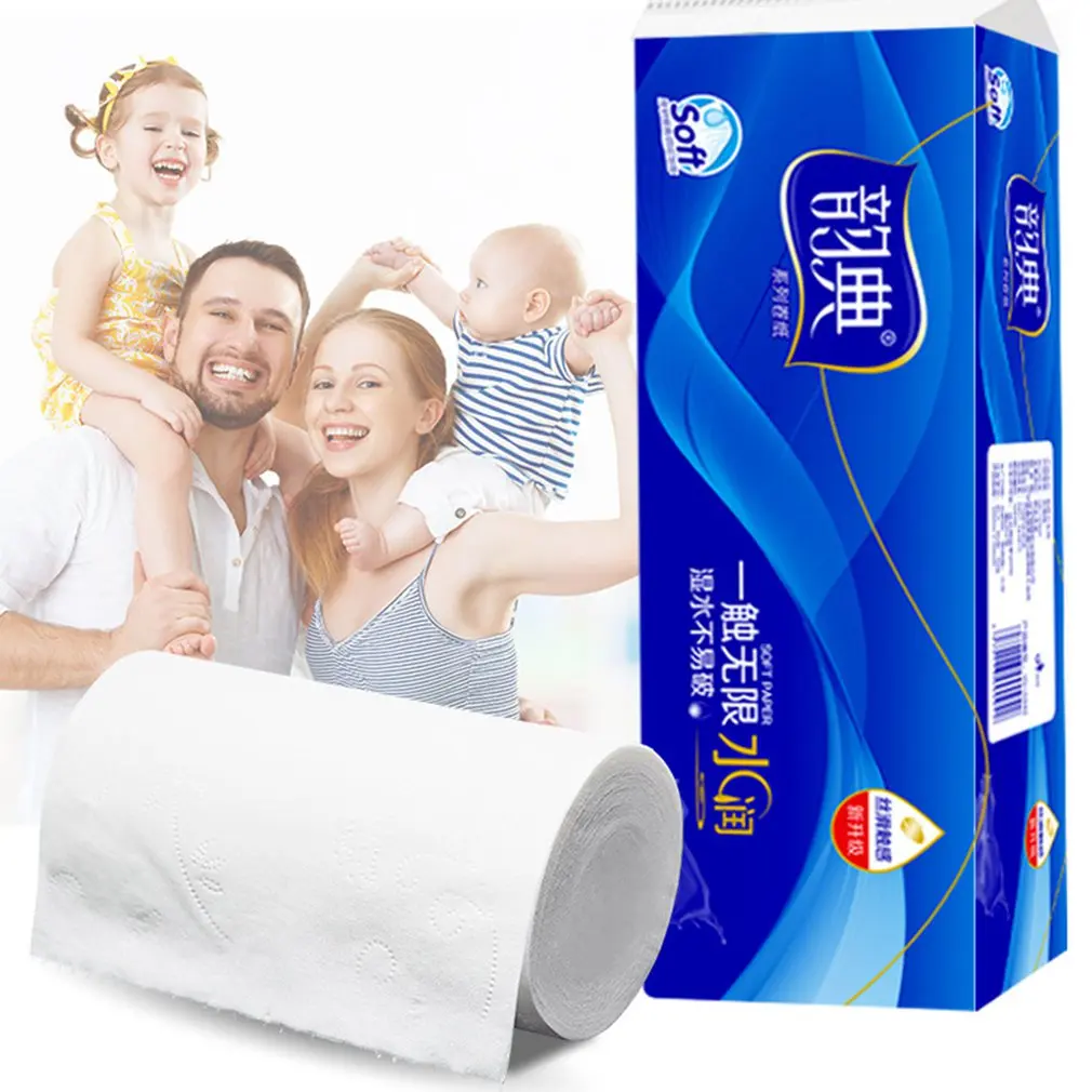

10 рулонов полотенец из натуральной бумаги, портативная Высококачественная туалетная бумага для дома, офиса, ресторана