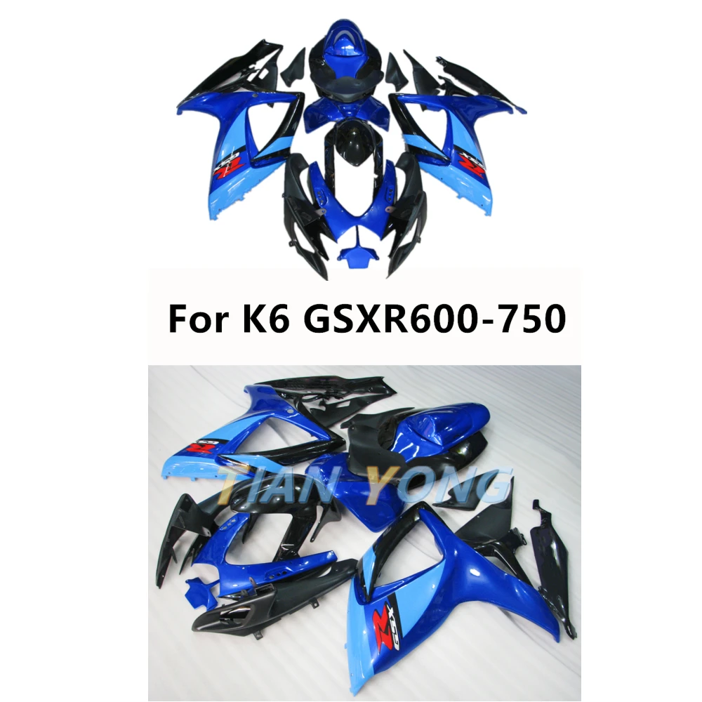 

Fairing kit bodywork ABS motorcycle Injection molding blue black Customize Paint shell For SUZUKI GSX-R600 GSX-R750 2006 2007