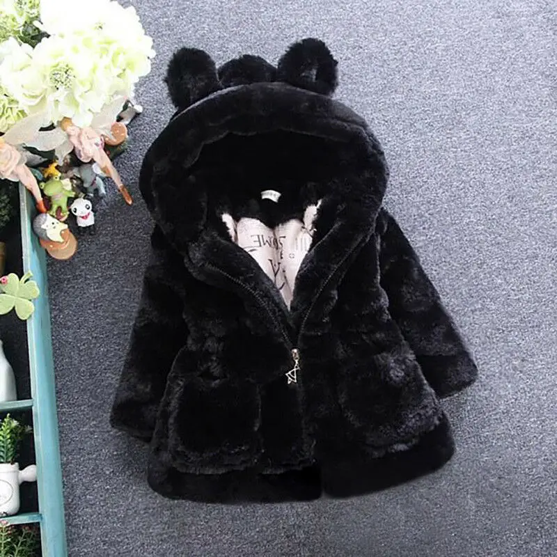

Girls Baby Kids Coat Jacket Winter Hooded Warm Sweet Parka Kids Padded Coats