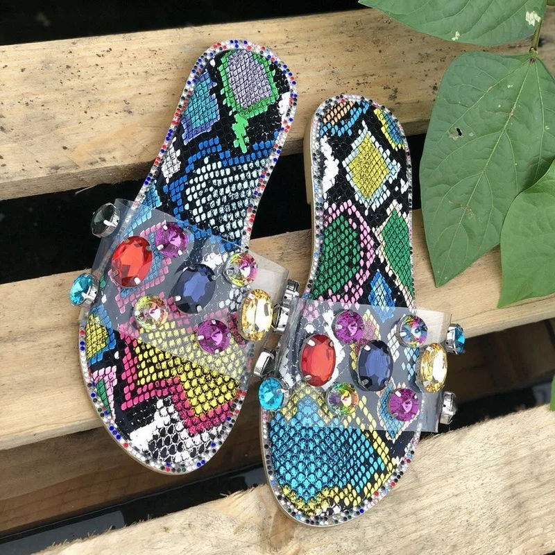 Сланцы женские шлепанцы тапки сандалии обувь для Стразы с алмазами летние 2021 |