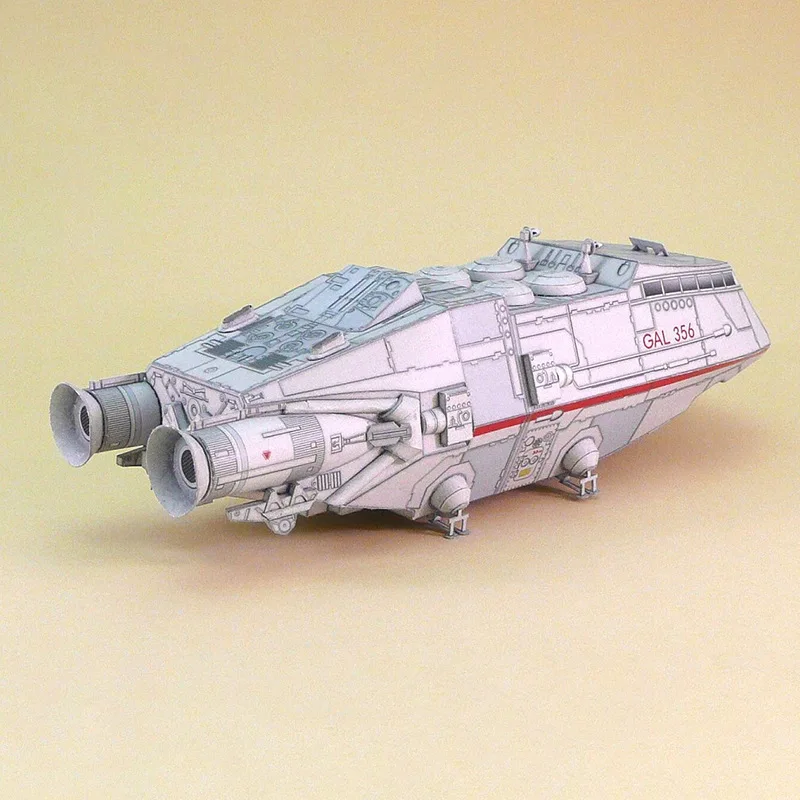 

1:120 Battlestar Galactica Colonial Shuttle spacecraft paper model handmade DI