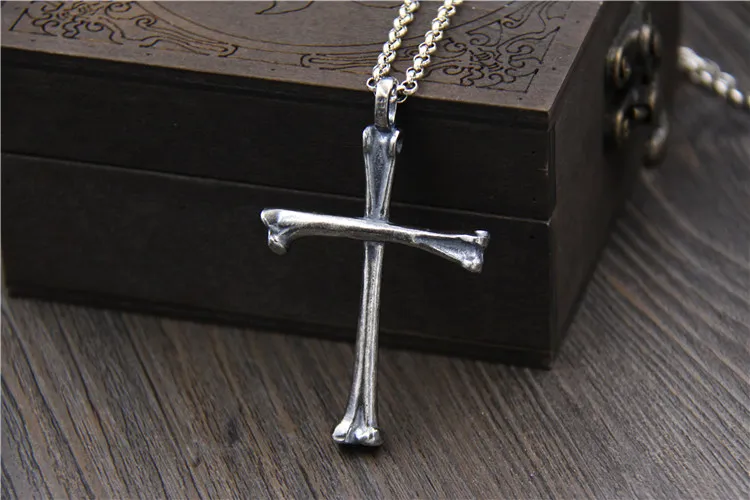 19g 925 Sterling Silver Biker Men's Women Unisex Bone Cross pendant Charm jewelry A4202 | Украшения и аксессуары