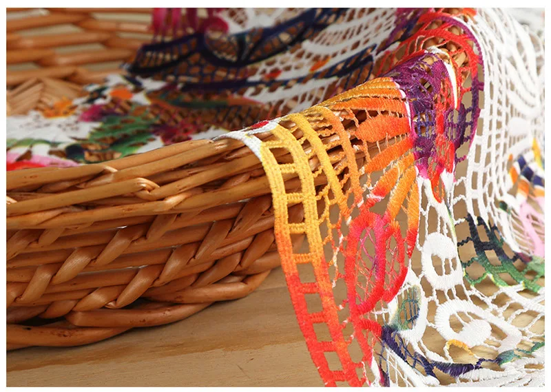 Высококачественная модная кружевная ажурная ткань с принтом для