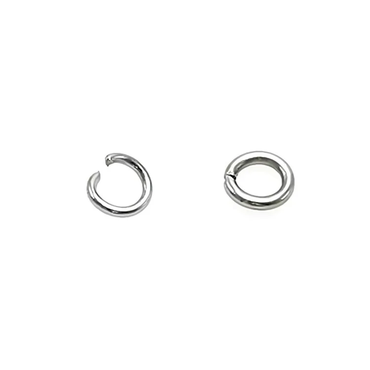 

100Pcs Stainless Steel Bracelet Necklace Connection Silent Single Circle Flat Circle of Diy Accessories