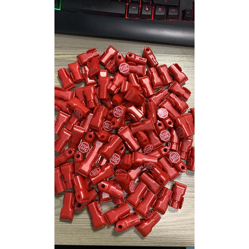 

100 pcs/Bag Red 6mm EAS Security Tag stop lock hook security display hook Anti Theft Stoplock