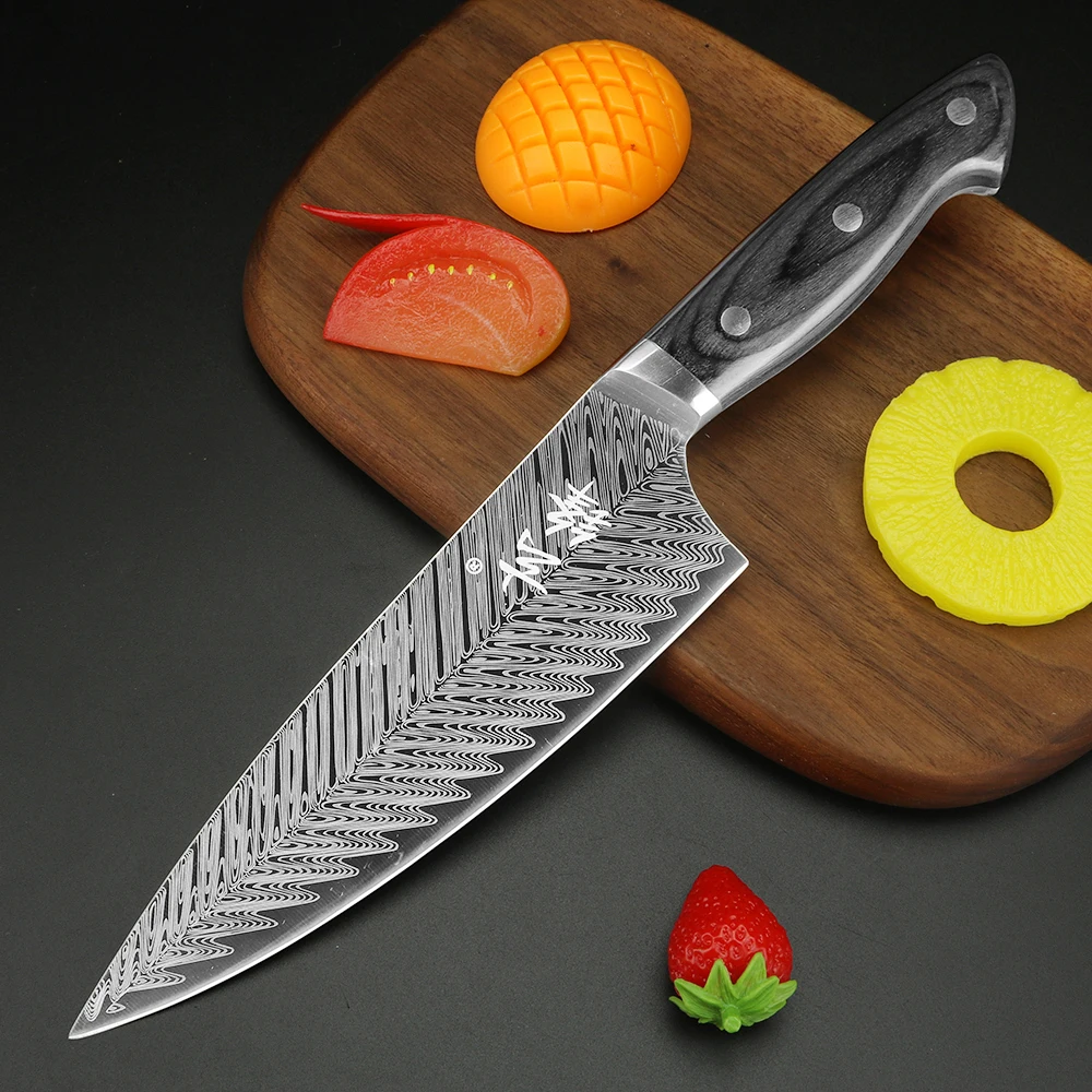 

High carbon kitchen knife 8 inch stainless steel 4116 Japanese meat knife German steel vegetable and fruit kitchen knife