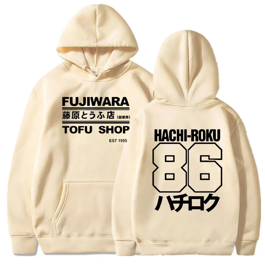 Мужская толстовка с капюшоном Initial D свитшот хачироку Takumi Fujiwara Tofu одежда AE86 для
