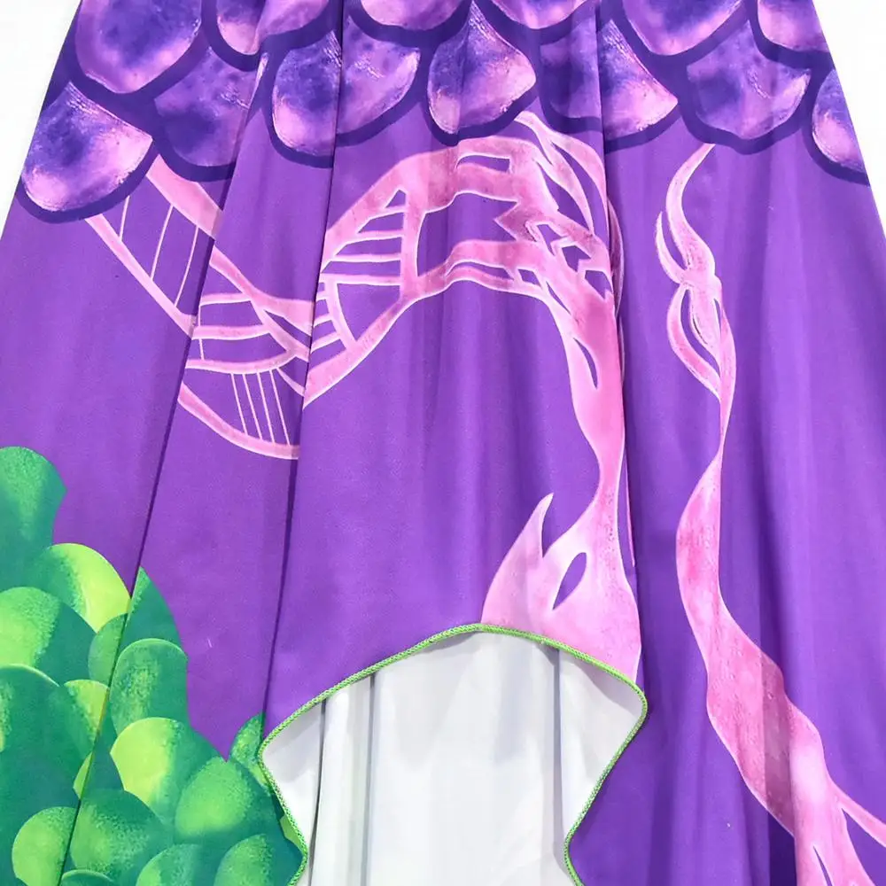 

Adult Girls Mal Descendan 3 evie Cosplay Purple Dress Costume 3D Printed Costume Adult Halloween Party Masquerade clothes