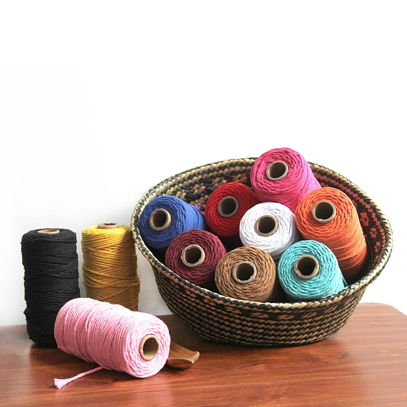 3 мм домашний Тканый гобелен перья макраме ручной работы одножильный цветной