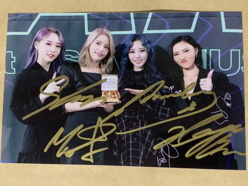 Фотография 4*6 вручную с автографом MAMAMOO церемония награждения 1219A | Дом и сад