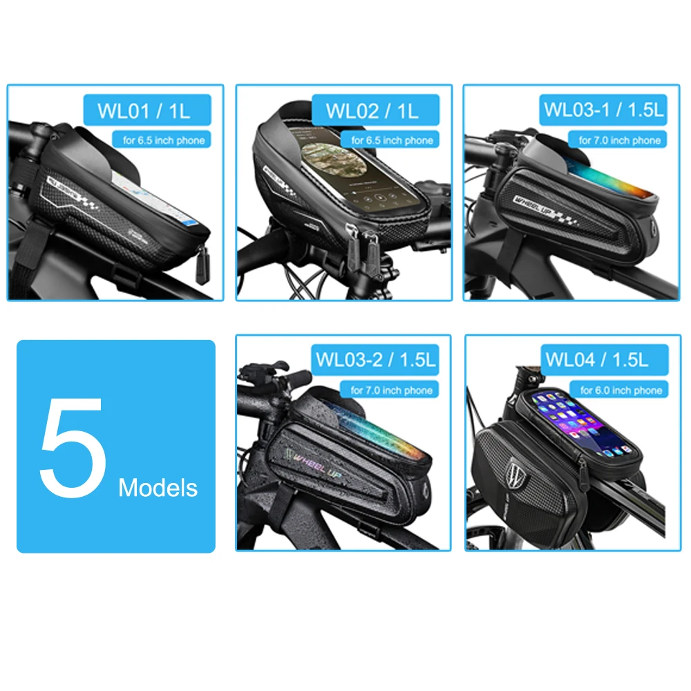 

Mobile phone waterproof bag rainproof bicycle bag rack front top tube bicycle bag mobile phone shell touch screen bag mountain