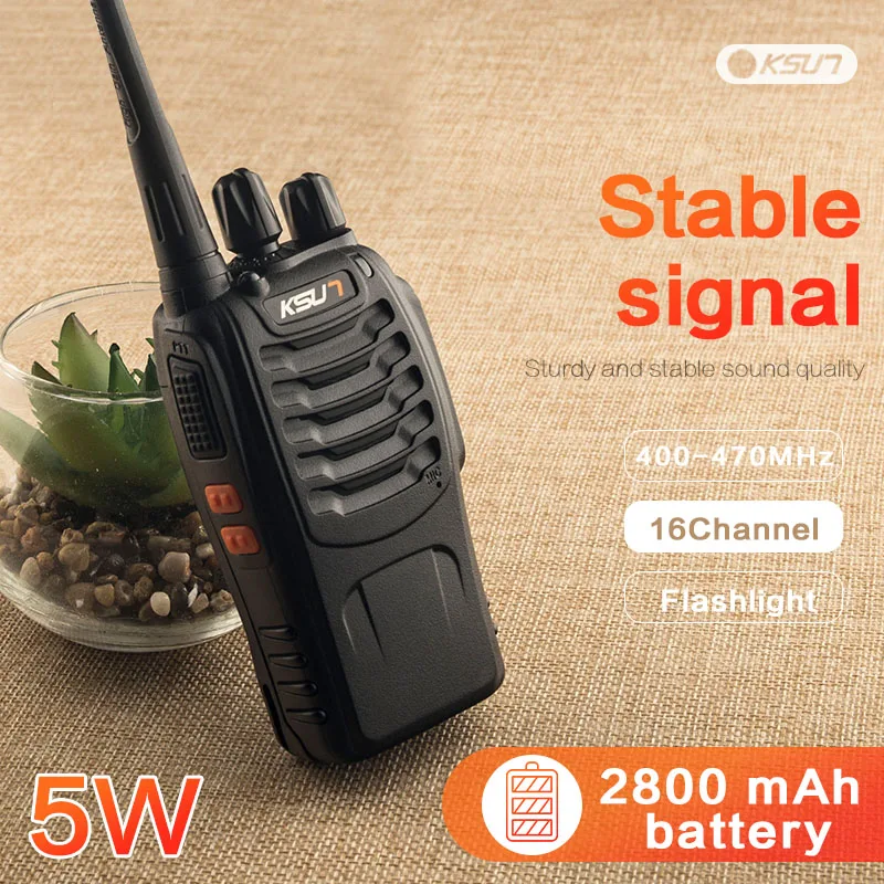 KSUN 888s иди и болтай Walkie Talkie “иди Портативный радиостанция 5 Вт UHF 400 470 МГц Comunicador