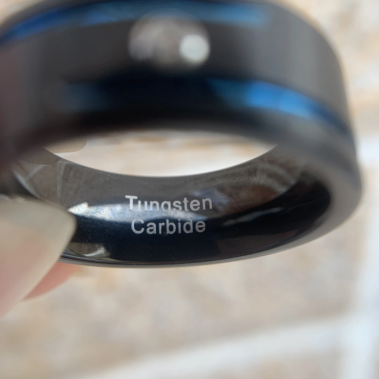 Новинка мужское очарование 8 мм черные вольфрамовые карбидные полосы синие