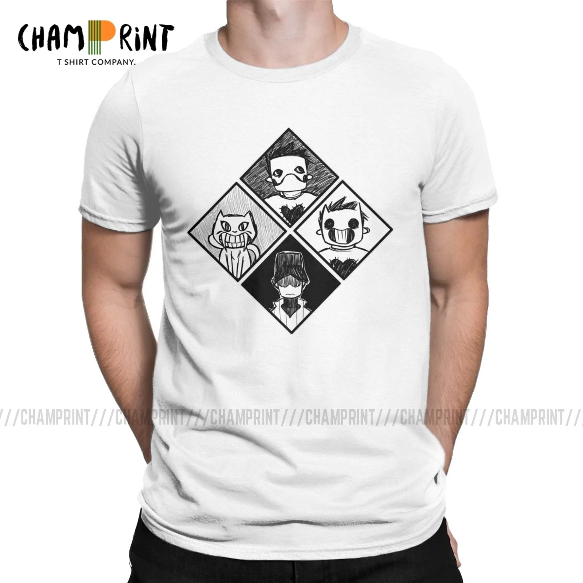 

Mortis Men's T Shirts Off Game Zacharie Ghost Vintage Tee Shirt Short Sleeve Round Neck T-Shirts Cotton Gift Idea Clothing