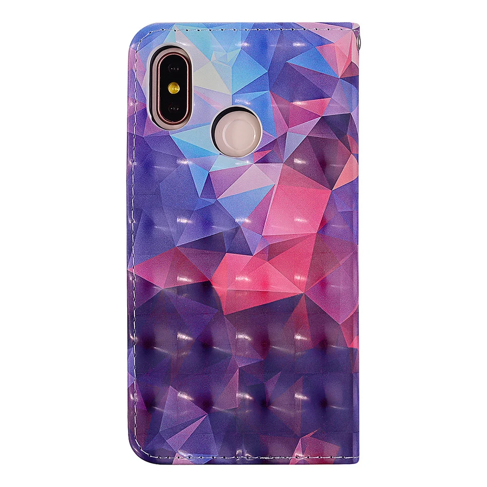 Окрашенный кожаный чехол-сумка для Xiaomi mi 8 Lite Red mi 6 5 Plus Note 6 Pro откидной Чехол-книжка с 3D рисунком