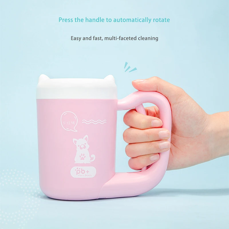 Taza de lavado de pies para perro, cepillo de silicona suave para cachorro, gato, pata sucia, lavadora de limpieza r&aacute;pida port&aacute;til, taza limpiadora de pies para mascotas-3