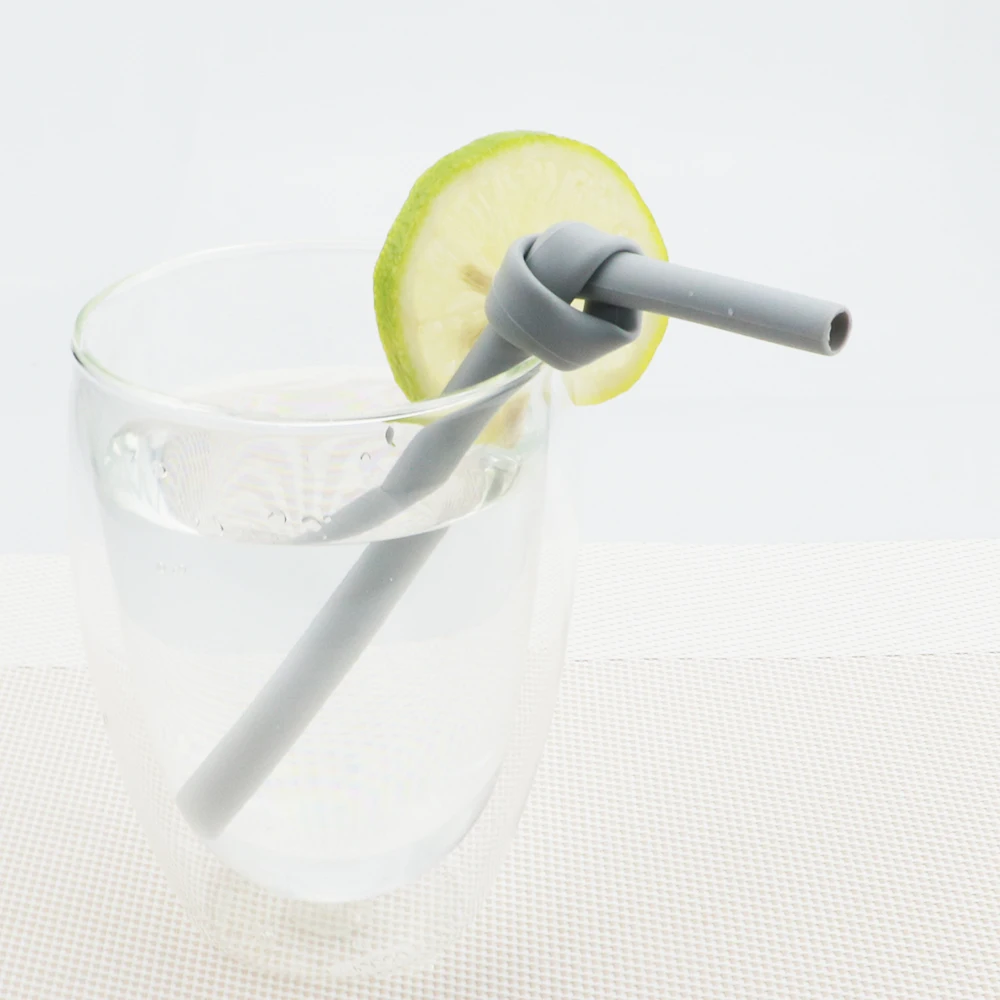 Изогнутые прямые питьевые соломинки пищевой класс складная силиконовая