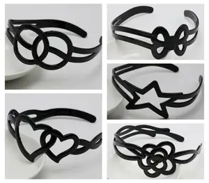 5 черный пластик звезды сердце цветы Бант атласный обруч Алиса повязка на голову